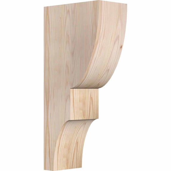 5 1/2"W x 10"D x 22"H Ridgewood Smooth Corbel, Douglas Fir