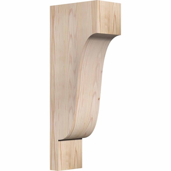 5 1/2"W x 10"D x 26"H Newport Smooth Corbel, Douglas Fir