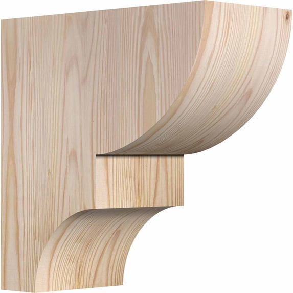 5 1/2"W x 12"D x 12"H Ridgewood Smooth Corbel, Douglas Fir