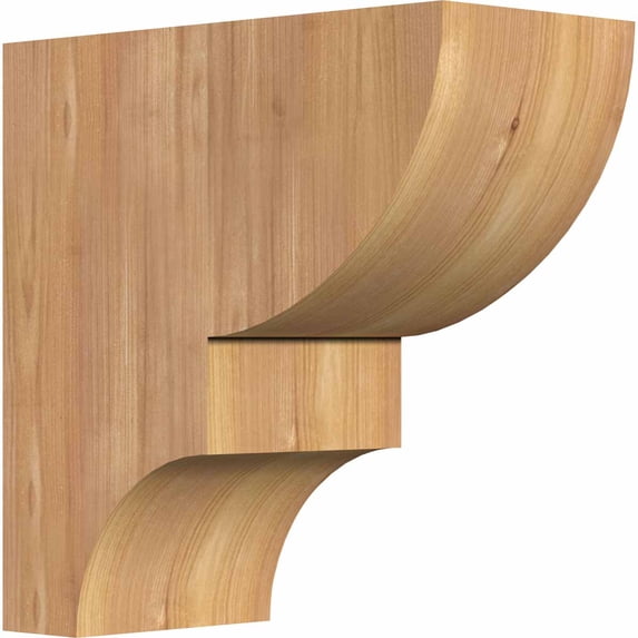 5 1/2"W x 12"D x 12"H Ridgewood Smooth Corbel, Western Red Cedar