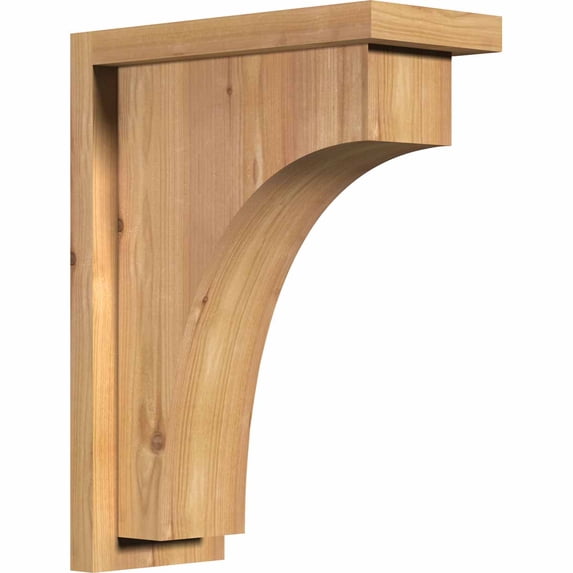 5 1/2"W x 12"D x 16"H Huntington Smooth Corbel w/Backplate, Western Red Cedar