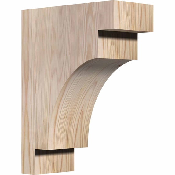 5 1/2"W x 12"D x 16"H Mediterranean Smooth Corbel, Douglas Fir