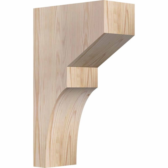 5 1/2"W x 12"D x 20"H Monterey Smooth Corbel, Douglas Fir