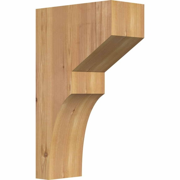 5 1/2"W x 12"D x 20"H Monterey Smooth Corbel, Western Red Cedar