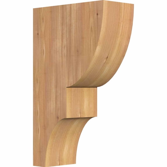 5 1/2"W x 12"D x 20"H Ridgewood Smooth Corbel, Western Red Cedar