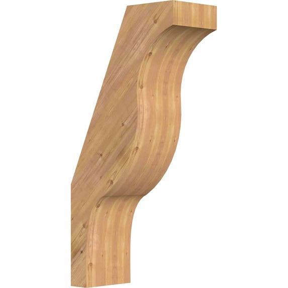5 1/2"W x 12"D x 24"H Funston Smooth Brace, Western Red Cedar