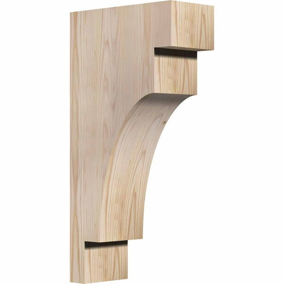 5 1/2"W x 12"D x 24"H Mediterranean Smooth Corbel, Douglas Fir