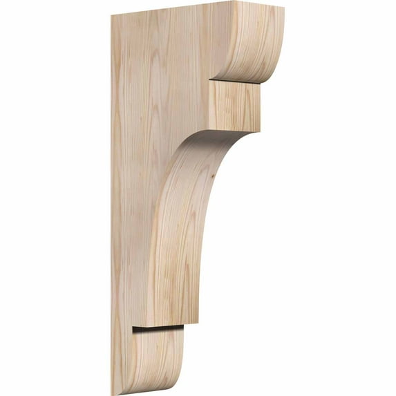 5 1/2"W x 12"D x 28"H New Brighton Smooth Corbel, Douglas Fir