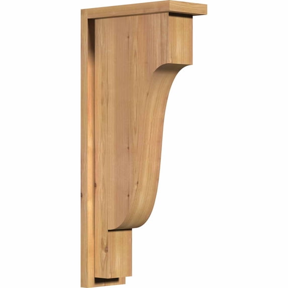 5 1/2"W x 12"D x 28"H Newport Smooth Corbel w/Backplate, Western Red Cedar