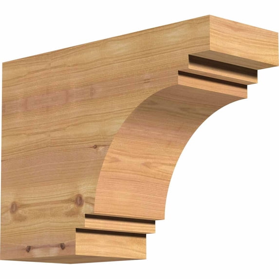 5 1/2"W x 12"H x 16"L Pescadero Smooth Rafter Tail, Western Red Cedar
