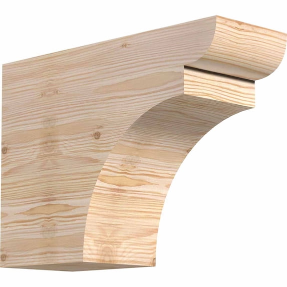 5 1/2"W x 12"H x 16"L Yorktown Smooth Rafter Tail, Douglas Fir