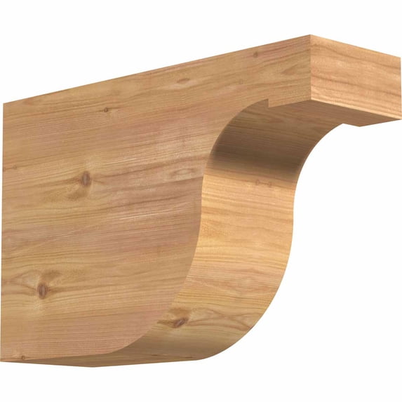 5 1/2"W x 12"H x 18"L Del Monte Smooth Rafter Tail, Western Red Cedar