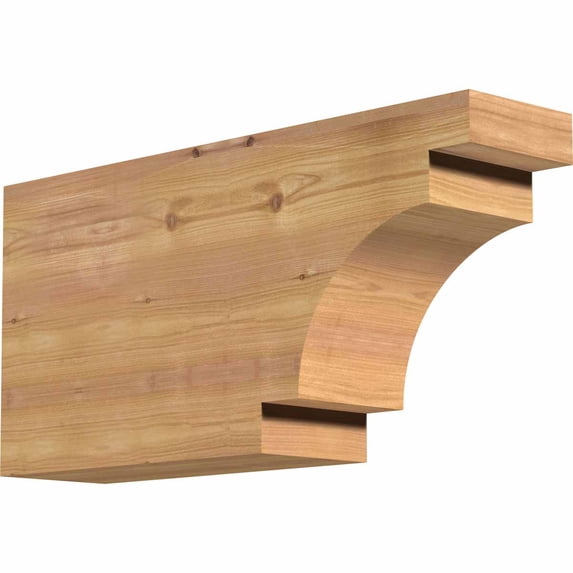 5 1/2"W x 12"H x 24"L Mediterranean Smooth Rafter Tail, Western Red Cedar