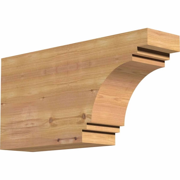 5 1/2"W x 12"H x 24"L Pescadero Smooth Rafter Tail, Western Red Cedar