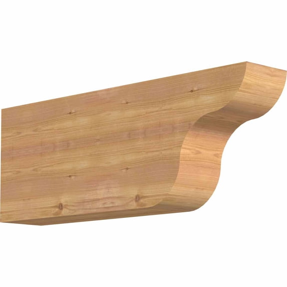 5 1/2"W x 12"H x 32"L Carmel Smooth Rafter Tail, Western Red Cedar