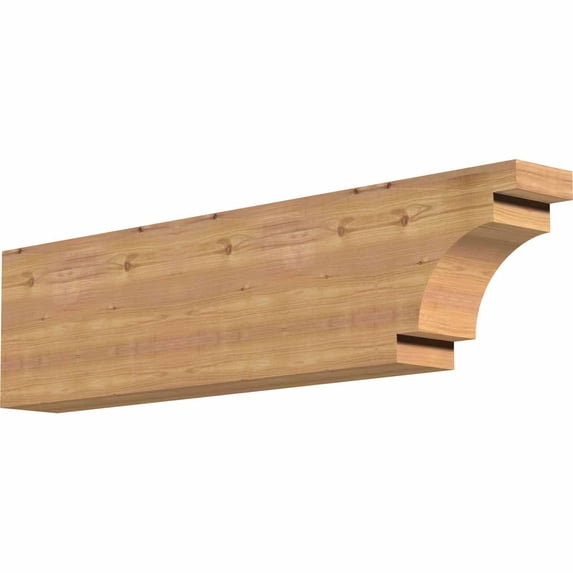 5 1/2"W x 12"H x 48"L Mediterranean Smooth Rafter Tail, Western Red Cedar