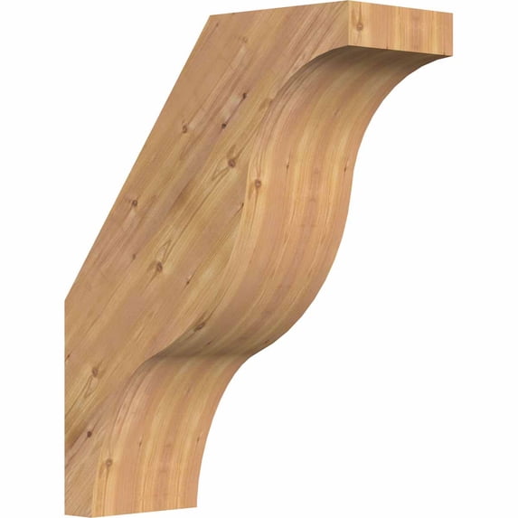 5 1/2"W x 14"D x 18"H Funston Smooth Knee Brace, Western Red Cedar