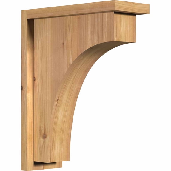 5 1/2"W x 14"D x 18"H Huntington Smooth Corbel w/Backplate, Western Red Cedar