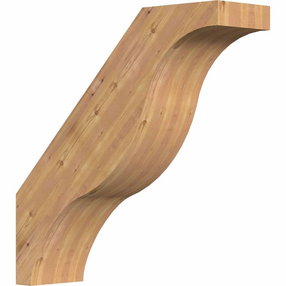 5 1/2"W x 20"D x 20"H Funston Smooth Brace, Western Red Cedar