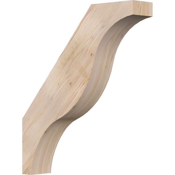 5 1/2"W x 28"D x 32"H Funston Smooth Knee Brace, Douglas Fir