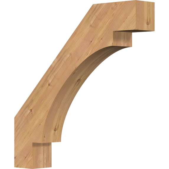 5 1/2"W x 32"D x 32"H Merced Smooth Knee Brace, Western Red Cedar