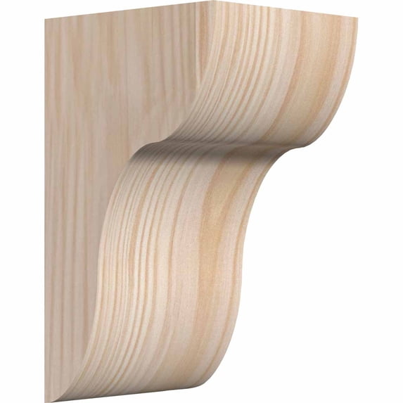 5 1/2"W x 6"D x 10"H Carmel Smooth Corbel, Douglas Fir