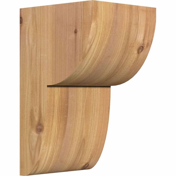 5 1/2"W x 6"D x 10"H Crestline Smooth Corbel, Western Red Cedar