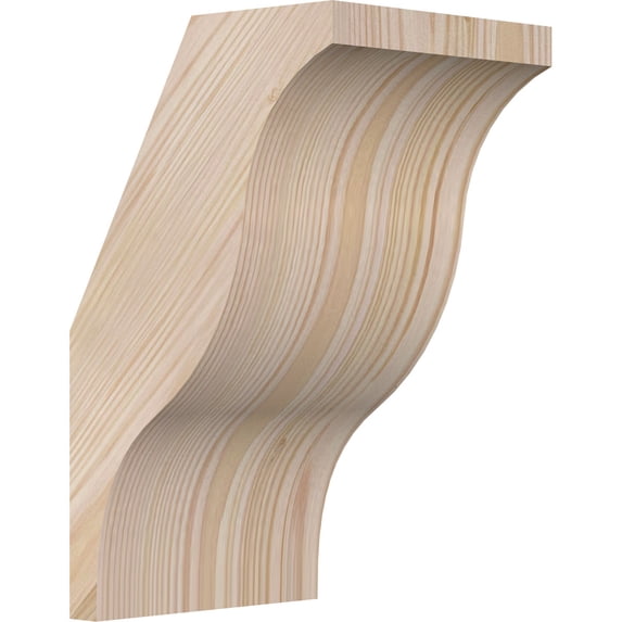 5 1/2"W x 6"D x 10"H Funston Smooth Knee Brace, Douglas Fir