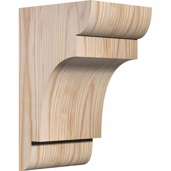 5 1/2"W x 6"D x 10"H New Brighton Smooth Corbel, Douglas Fir