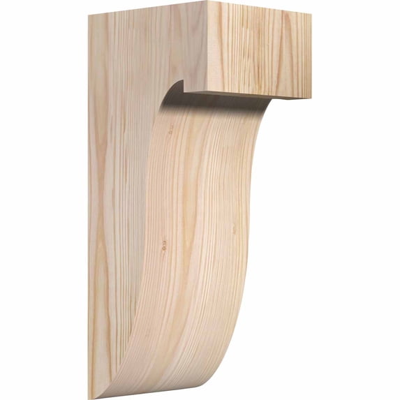 5 1/2"W x 6"D x 14"H Del Monte Smooth Corbel, Douglas Fir