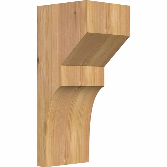 5 1/2"W x 6"D x 14"H Monterey Smooth Corbel, Western Red Cedar