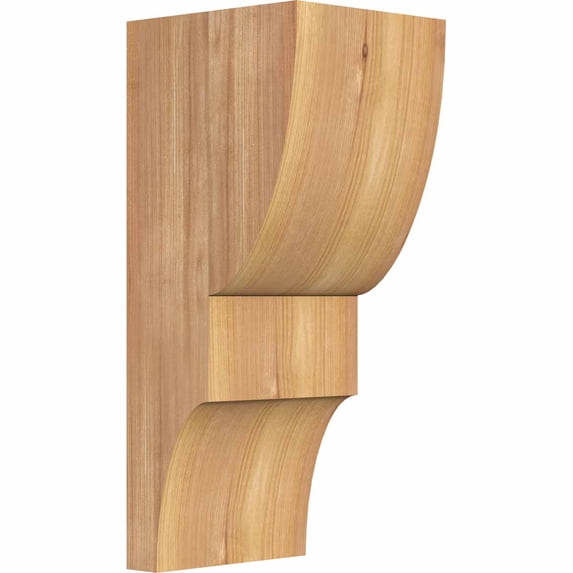 5 1/2"W x 6"D x 14"H Ridgewood Smooth Corbel, Western Red Cedar