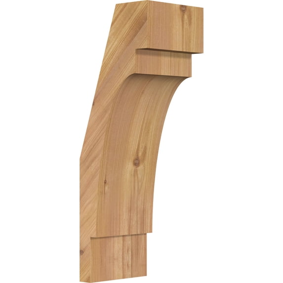 5 1/2"W x 6"D x 18"H Merced Smooth Knee Brace, Western Red Cedar