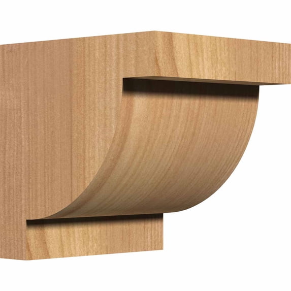 5 1/2"W x 6"D x 6"H Alpine Smooth Corbel, Western Red Cedar