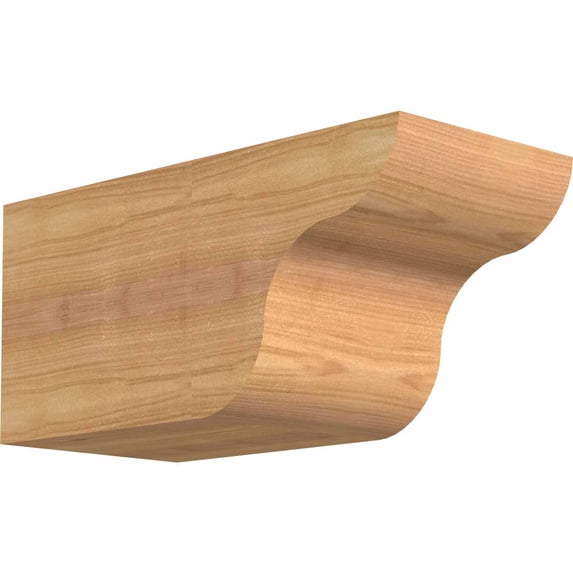 5 1/2"W x 6"H x 12"L Carmel Smooth Rafter Tail, Western Red Cedar