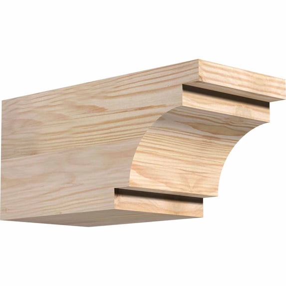 5 1/2"W x 6"H x 12"L Mediterranean Smooth Rafter Tail, Douglas Fir