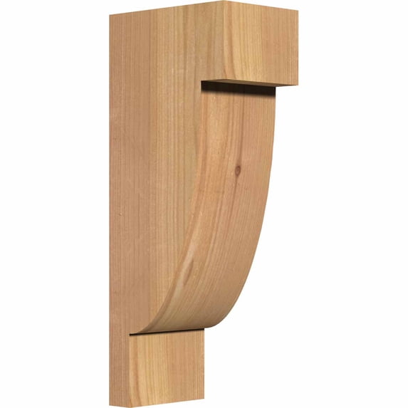 5 1/2"W x 8"D x 20"H Alpine Smooth Corbel, Western Red Cedar