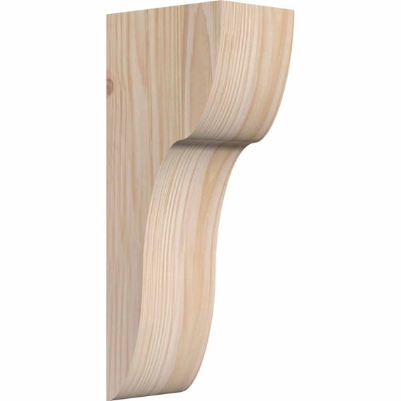 5 1/2"W x 8"D x 20"H Carmel Smooth Corbel, Douglas Fir
