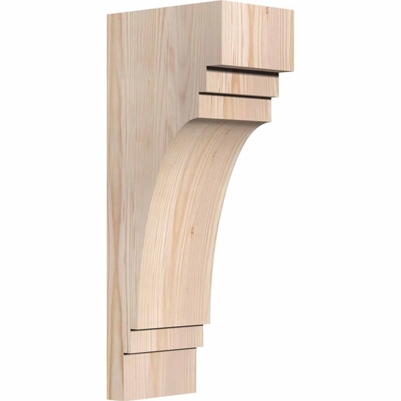 5 1/2"W x 8"D x 20"H Pescadero Smooth Corbel, Douglas Fir