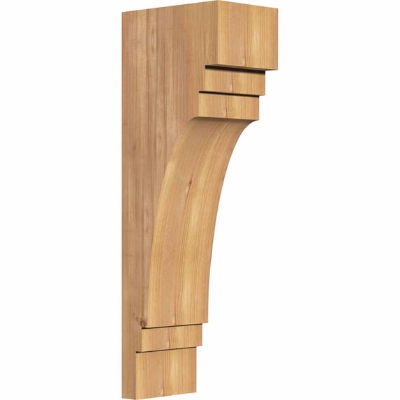 5 1/2"W x 8"D x 24"H Pescadero Smooth Corbel, Western Red Cedar