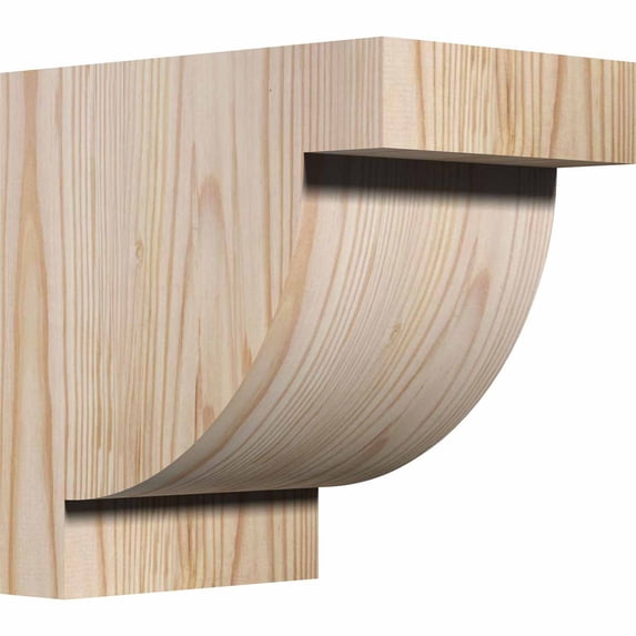 5 1/2"W x 8"D x 8"H Alpine Smooth Corbel, Douglas Fir