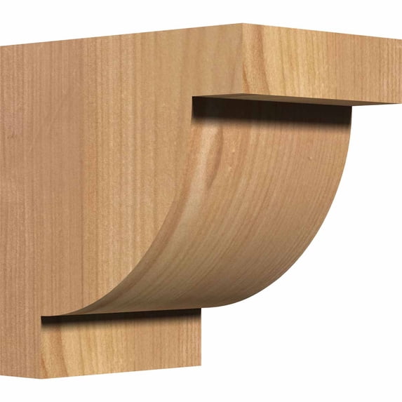 5 1/2"W x 8"D x 8"H Alpine Smooth Corbel, Western Red Cedar