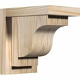 thumbnail image 1 of 5 1/2"W x 8"D x 8"H Newport Smooth Corbel w/Backplate, Douglas Fir, 1 of 9