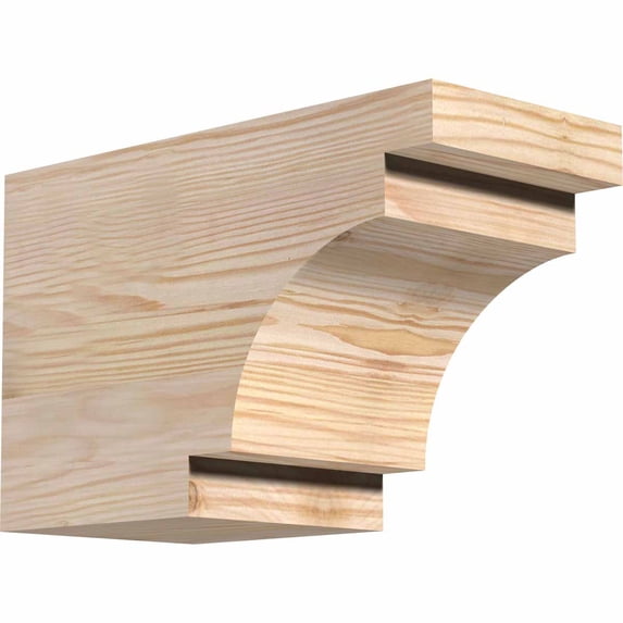 5 1/2"W x 8"H x 12"L Mediterranean Smooth Rafter Tail, Douglas Fir