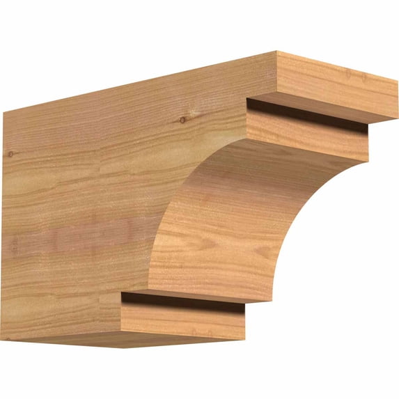 5 1/2"W x 8"H x 12"L Mediterranean Smooth Rafter Tail, Western Red Cedar