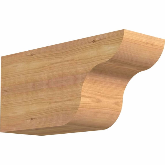 5 1/2"W x 8"H x 16"L Carmel Smooth Rafter Tail, Western Red Cedar