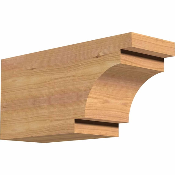 5 1/2"W x 8"H x 16"L Mediterranean Smooth Rafter Tail, Western Red Cedar