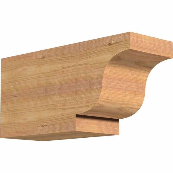 5 1/2"W x 8"H x 16"L Newport Smooth Rafter Tail, Western Red Cedar