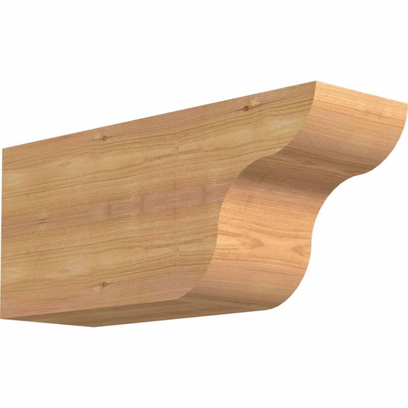 5 1/2"W x 8"H x 18"L Carmel Smooth Rafter Tail, Western Red Cedar