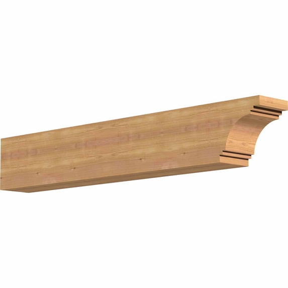 5 1/2"W x 8"H x 48"L Pescadero Smooth Rafter Tail, Western Red Cedar